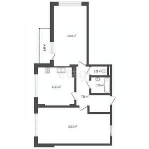 2-к квартира, вторичка, 60м2, 5/10 этаж