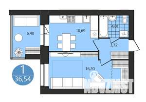 1-к квартира, вторичка, 37м2, 3/4 этаж