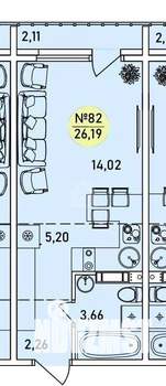 Студия квартира, вторичка, 26м2, 6/9 этаж