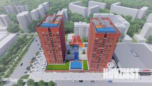 1-к квартира, строящийся дом, 42м2, 11/18 этаж