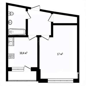 1-к квартира, вторичка, 37м2, 4/5 этаж