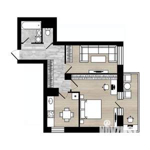 2-к квартира, вторичка, 49м2, 15/17 этаж