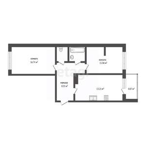 2-к квартира, сданный дом, 56м2, 5/10 этаж