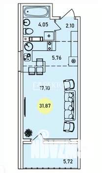 Студия квартира, вторичка, 32м2, 5/9 этаж