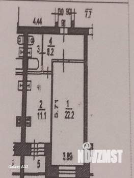1-к квартира, вторичка, 45м2, 1/9 этаж