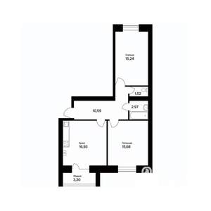 2-к квартира, вторичка, 65м2, 3/5 этаж