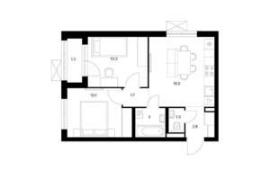 2-к квартира, вторичка, 46м2, 17/17 этаж