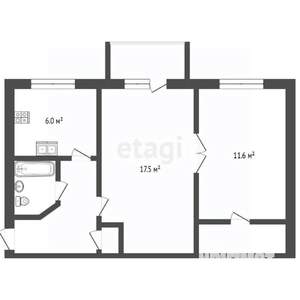 2-к квартира, вторичка, 53м2, 5/9 этаж