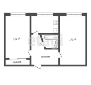2-к квартира, вторичка, 44м2, 5/5 этаж