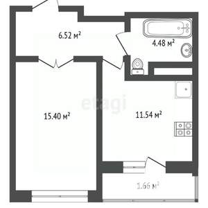 1-к квартира, вторичка, 40м2, 3/17 этаж