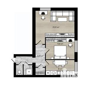 2-к квартира, вторичка, 53м2, 10/12 этаж