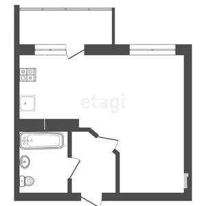 Студия квартира, вторичка, 27м2, 1/17 этаж