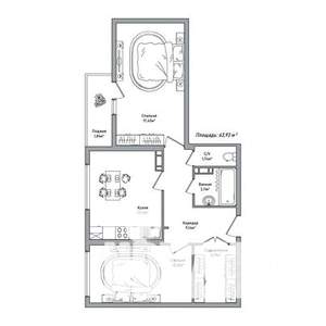 2-к квартира, строящийся дом, 64м2, 9/14 этаж