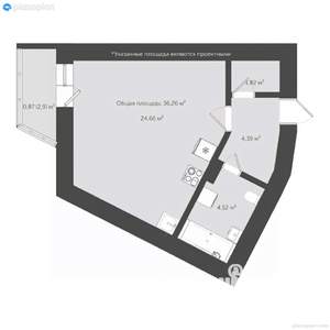 Студия квартира, сданный дом, 40м2, 14/18 этаж