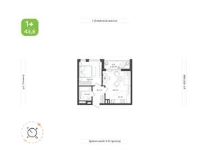 2-к квартира, вторичка, 44м2, 5/9 этаж