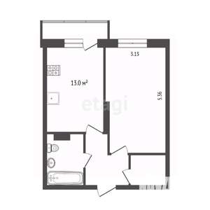 1-к квартира, вторичка, 40м2, 18/19 этаж