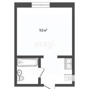 1-к квартира, вторичка, 14м2, 3/5 этаж