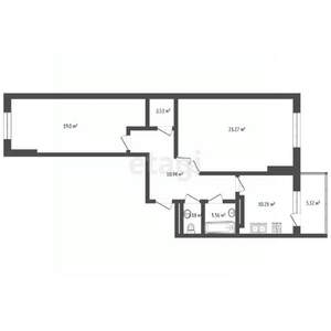 2-к квартира, вторичка, 71м2, 5/24 этаж