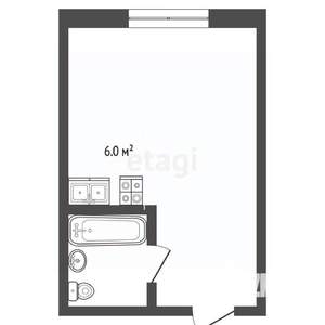 Студия квартира, вторичка, 18м2, 1/3 этаж