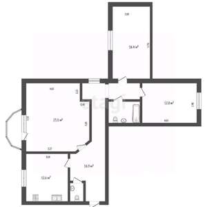 3-к квартира, вторичка, 91м2, 3/5 этаж
