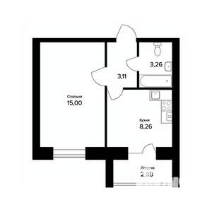 1-к квартира, вторичка, 31м2, 4/5 этаж
