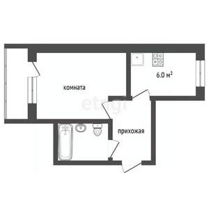 1-к квартира, вторичка, 18м2, 3/5 этаж