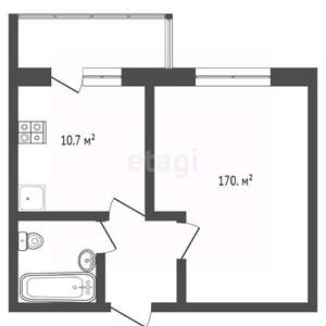 2-к квартира, вторичка, 43м2, 3/5 этаж