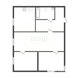 3-к квартира, вторичка, 62м2, 1/5 этаж