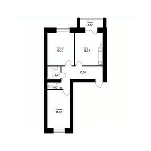 2-к квартира, вторичка, 62м2, 3/5 этаж
