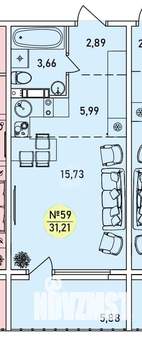 Студия квартира, вторичка, 31м2, 4/9 этаж