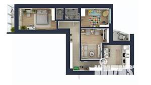 3-к квартира, сданный дом, 89м2, 14/20 этаж