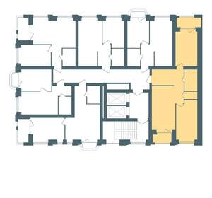 2-к квартира, строящийся дом, 73м2, 8/10 этаж