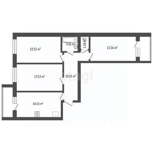 3-к квартира, вторичка, 80м2, 3/5 этаж