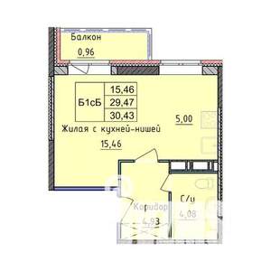 Студия квартира, вторичка, 30м2, 2/18 этаж