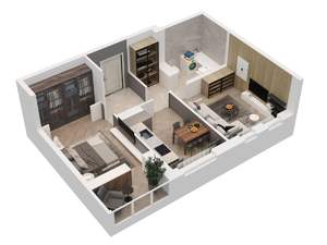 2-к квартира, вторичка, 53м2, 8/18 этаж