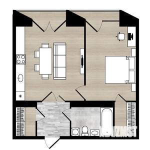 2-к квартира, вторичка, 54м2, 3/18 этаж