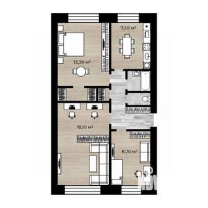 3-к квартира, вторичка, 60м2, 2/9 этаж