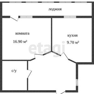 1-к квартира, вторичка, 42м2, 5/12 этаж