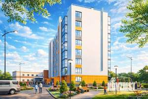 1-к квартира, строящийся дом, 39м2, 2/8 этаж