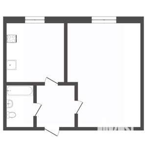 1-к квартира, вторичка, 22м2, 6/9 этаж