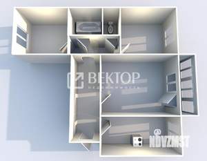 3-к квартира, вторичка, 65м2, 8/9 этаж