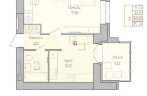 1-к квартира, вторичка, 36м2, 7/7 этаж