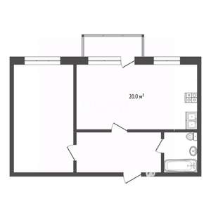 2-к квартира, вторичка, 48м2, 8/14 этаж