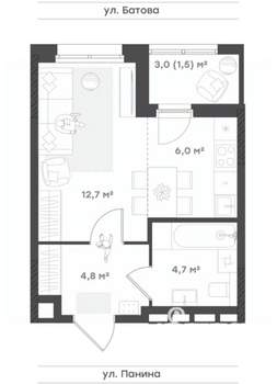 Студия квартира, вторичка, 29м2, 15/18 этаж