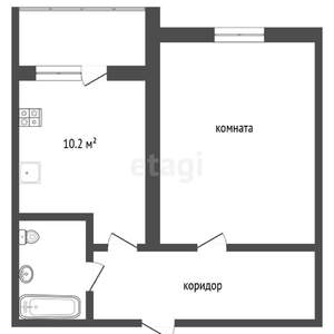 1-к квартира, вторичка, 41м2, 17/17 этаж