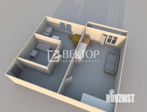 1-к квартира, вторичка, 30м2, 3/5 этаж