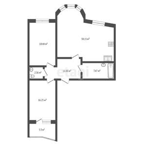 2-к квартира, вторичка, 95м2, 4/9 этаж
