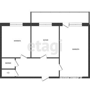 2-к квартира, вторичка, 50м2, 8/9 этаж