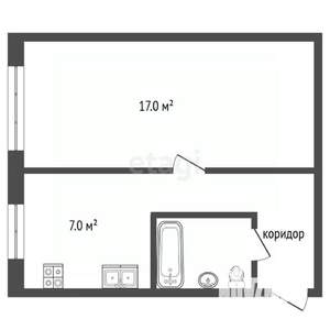 1-к квартира, вторичка, 30м2, 1/5 этаж