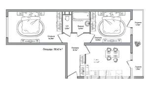 2-к квартира, вторичка, 58м2, 5/10 этаж